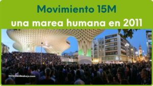 Imagen de marea humana por el movimiento 15M en Sevilla