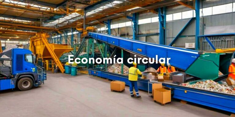Foto de una planta de una fábrica que aplica economía circular.