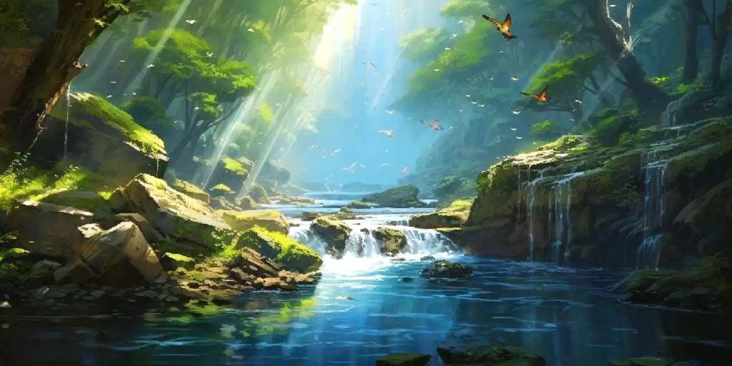 Frases del medio ambiente para reflexionar y cuidar nuestro entorno El medio ambiente es nuestro hogar y es responsabilidad de todos cuidarlo. Dibujo de un paisaje natural con un río.